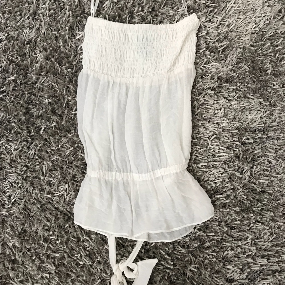 BEBE strapless tunic top